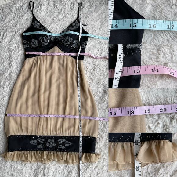 Sue Wong Nocturne beaded floral embroidered bubble hem slip dress cocktail‎ 2 - Picture 5 of 16